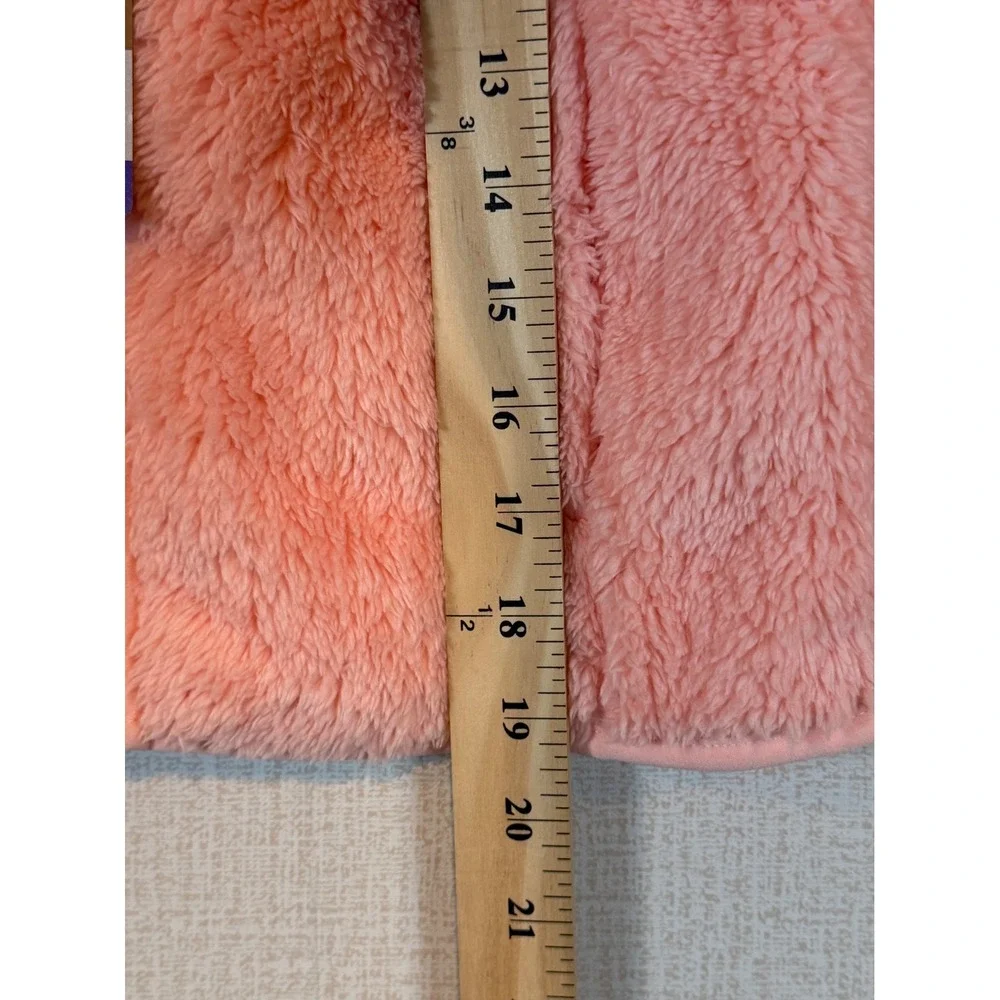 NWT Eddie Bauer Kids Pink High Pile Fleece‎ Hooded Jacket XS 5/6 Layering Teddy